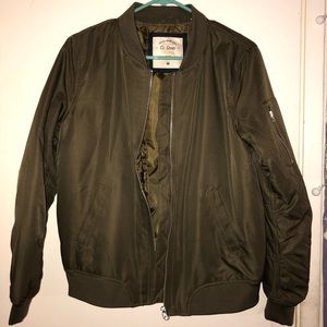 Olive Green Bomber Jacket